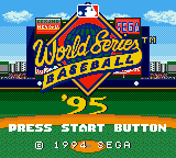 World Series Baseball '95 (USA, Europe) Title Screen